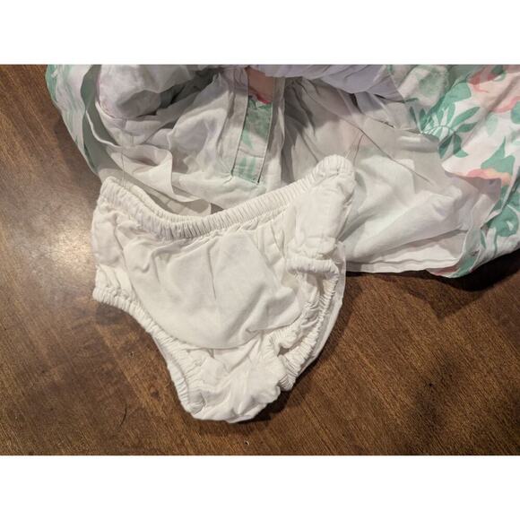 3-6Month Cat & Jack Girls Brightly Colored Floral Open Back Dress & Diaper Cover - Picture 4 of 6